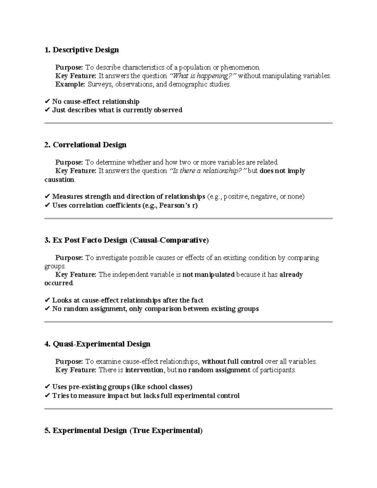 Quantitative Research Designs: Types and Importance (Course Code: QR101 ...