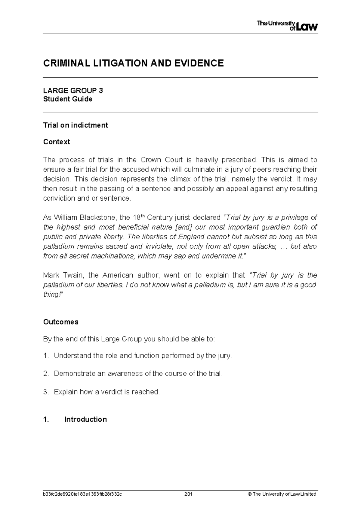 CRIM LIT LG3 - Understanding Crown Court Trials and Jury Roles - Studocu