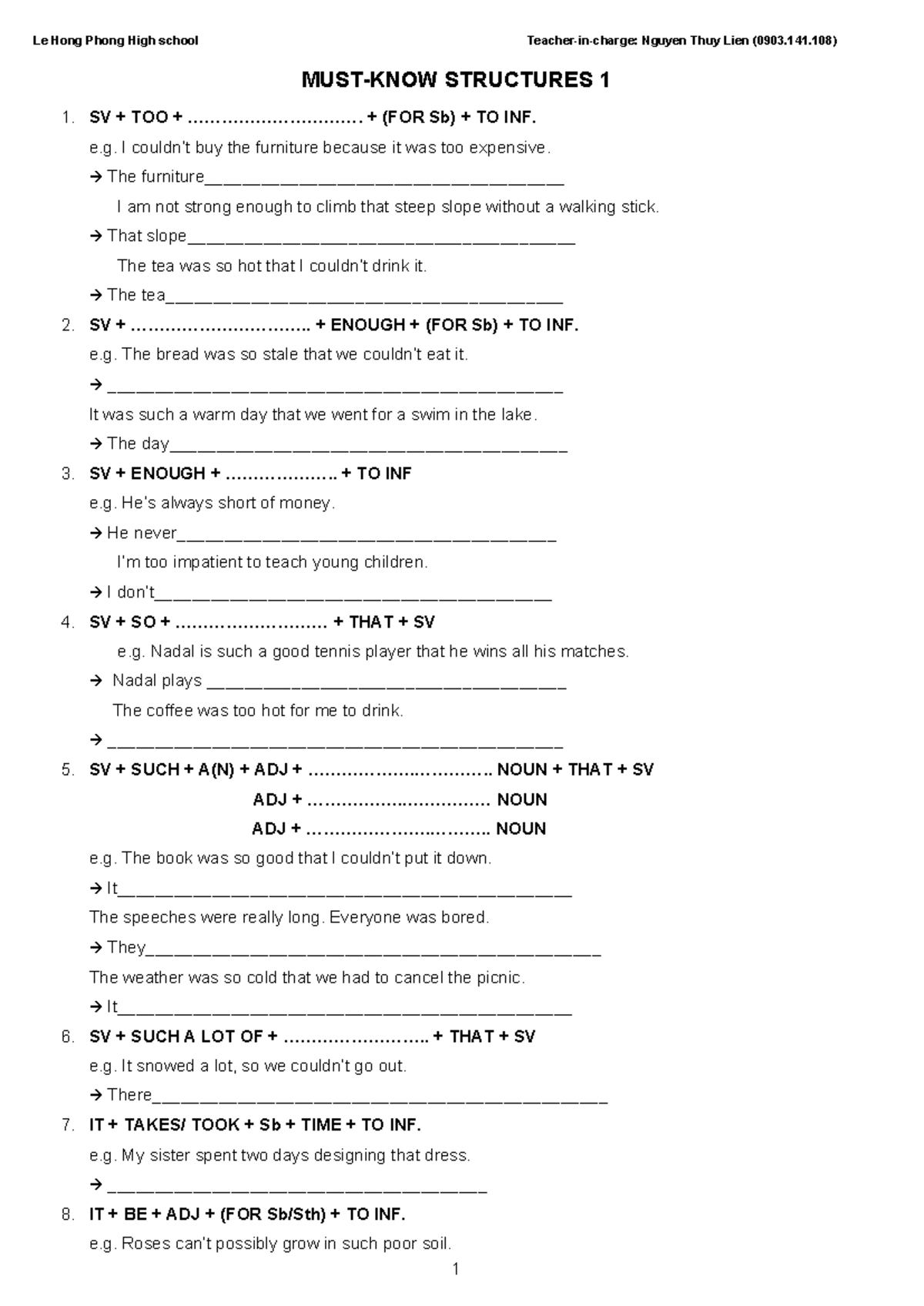 Basic Structures 1 (0903.141.108) - Student Notes and Examples - Studocu