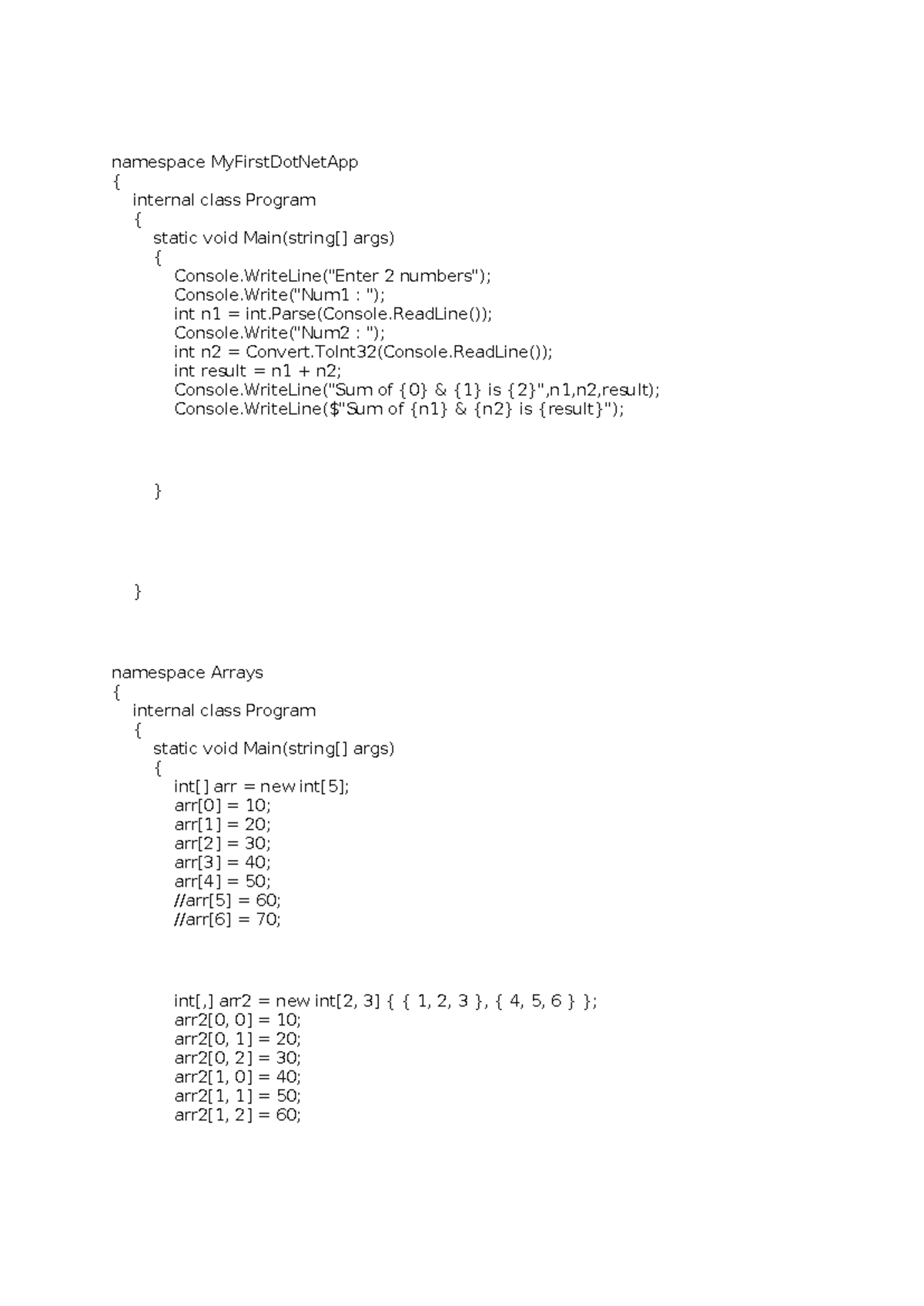 dotnet Wipro Certified Faculty Practice Program - Code Examples and ...