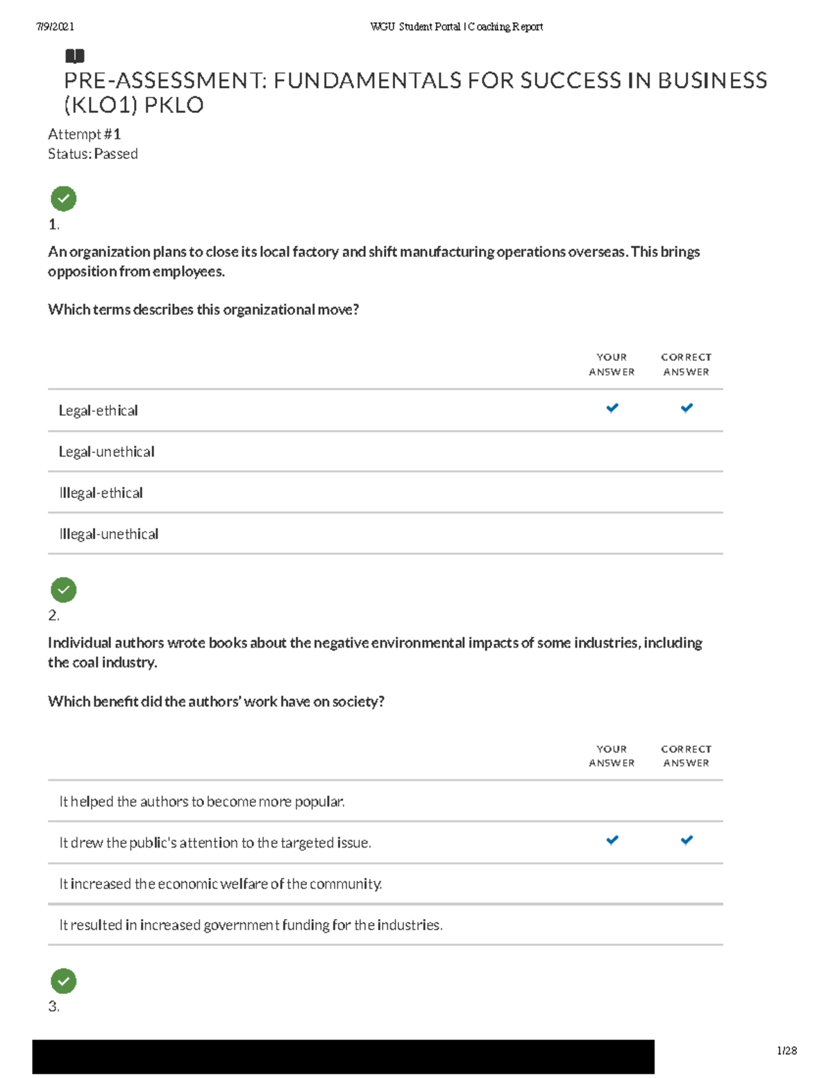 DO72 Pre Assessment Coaching Report - PRE-ASSESSMENT