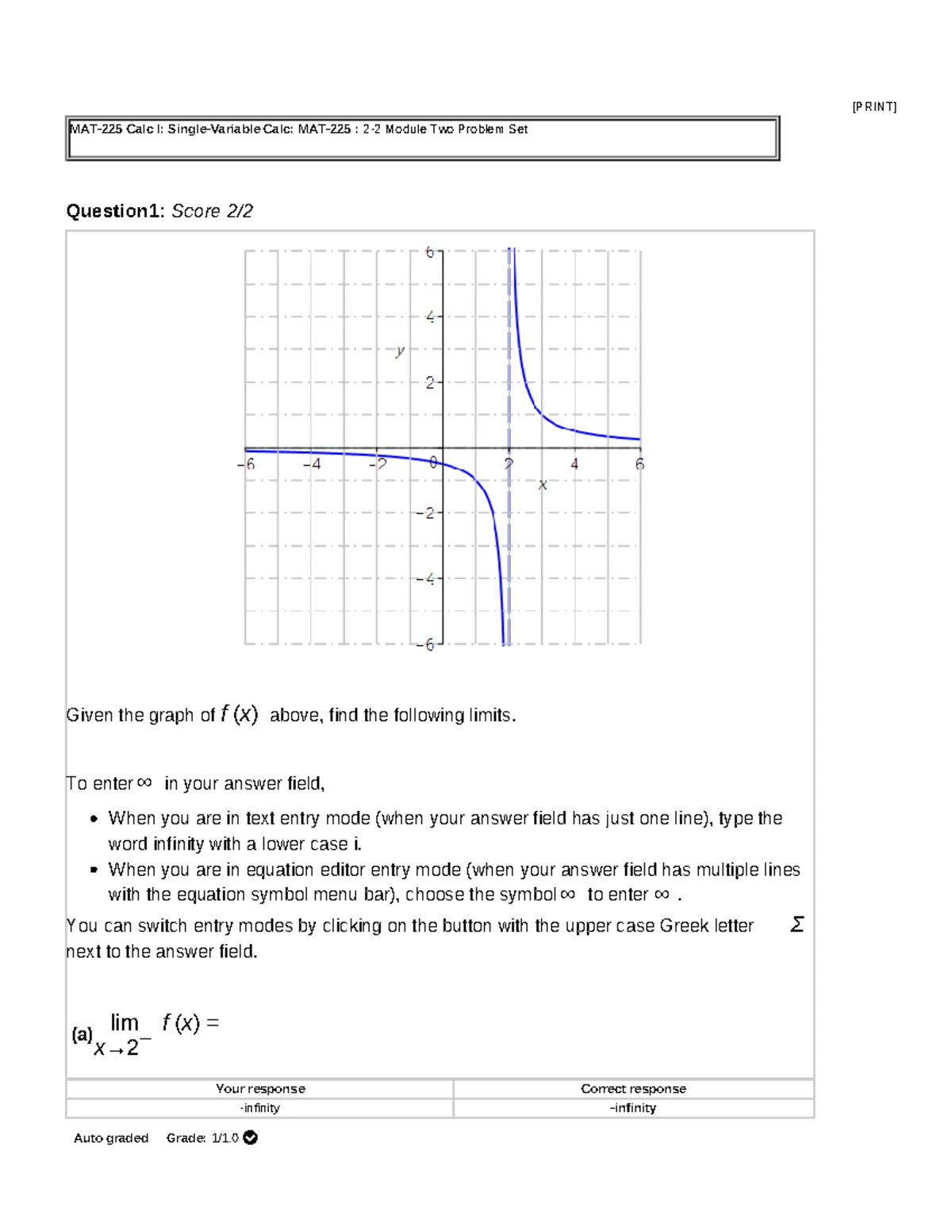Question five of problem set course 4 - MAT225 - Identify the open ...