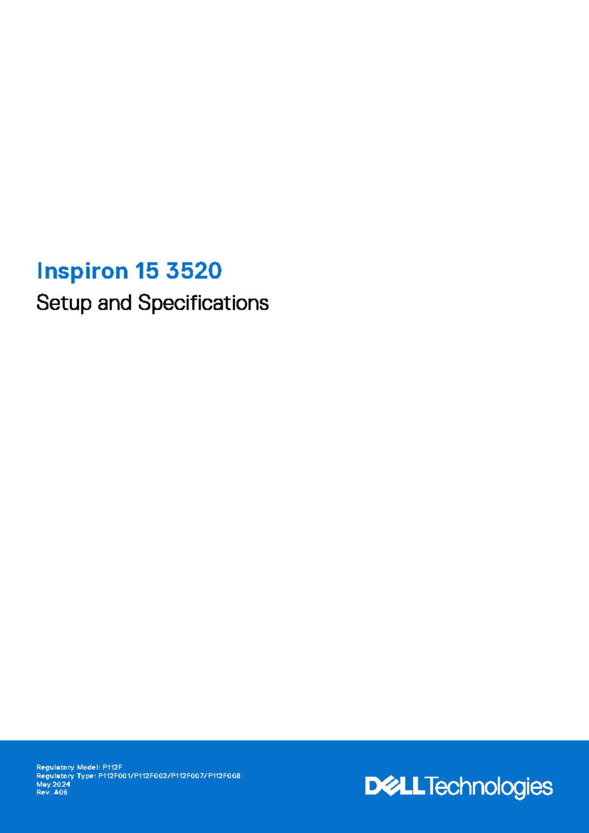 Inspiron 3520 ss en us - Book of the - Inspiron 15 3520 Setup and ...