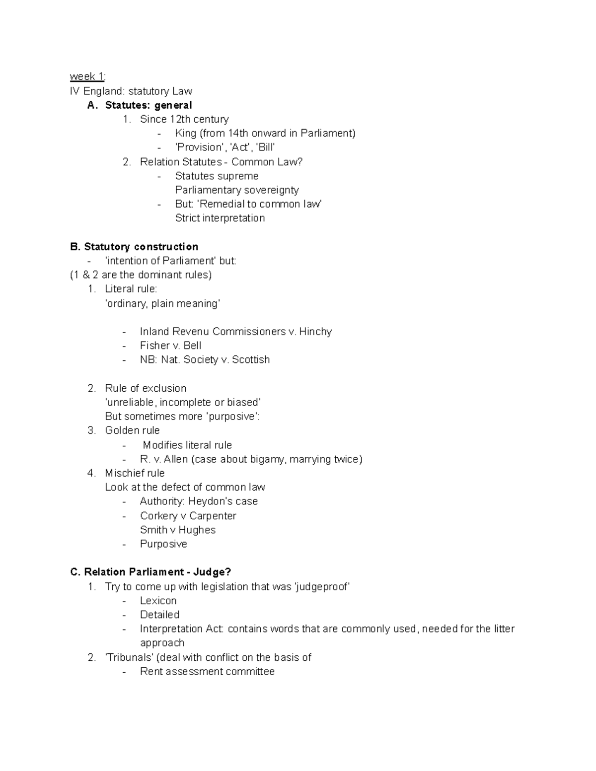 ICL Week 1: Overview of Statutory Law and Interpretation Rules ...