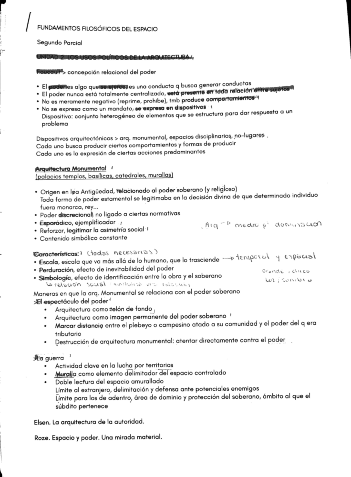 Resumen Parcial 2 FUNDAMENTOS FILOSÓFICOS DEL ESPACIO Segundo Parcial