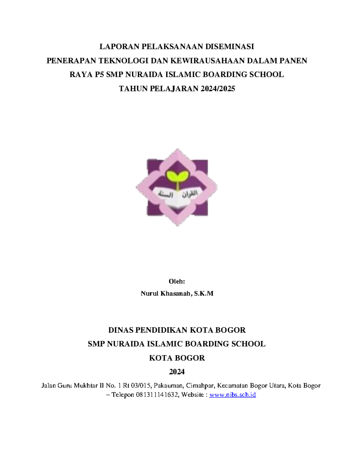 Laporan Diseminasi Teknologi Dan Keiwrausahaan 2024-2025 - Laporan 