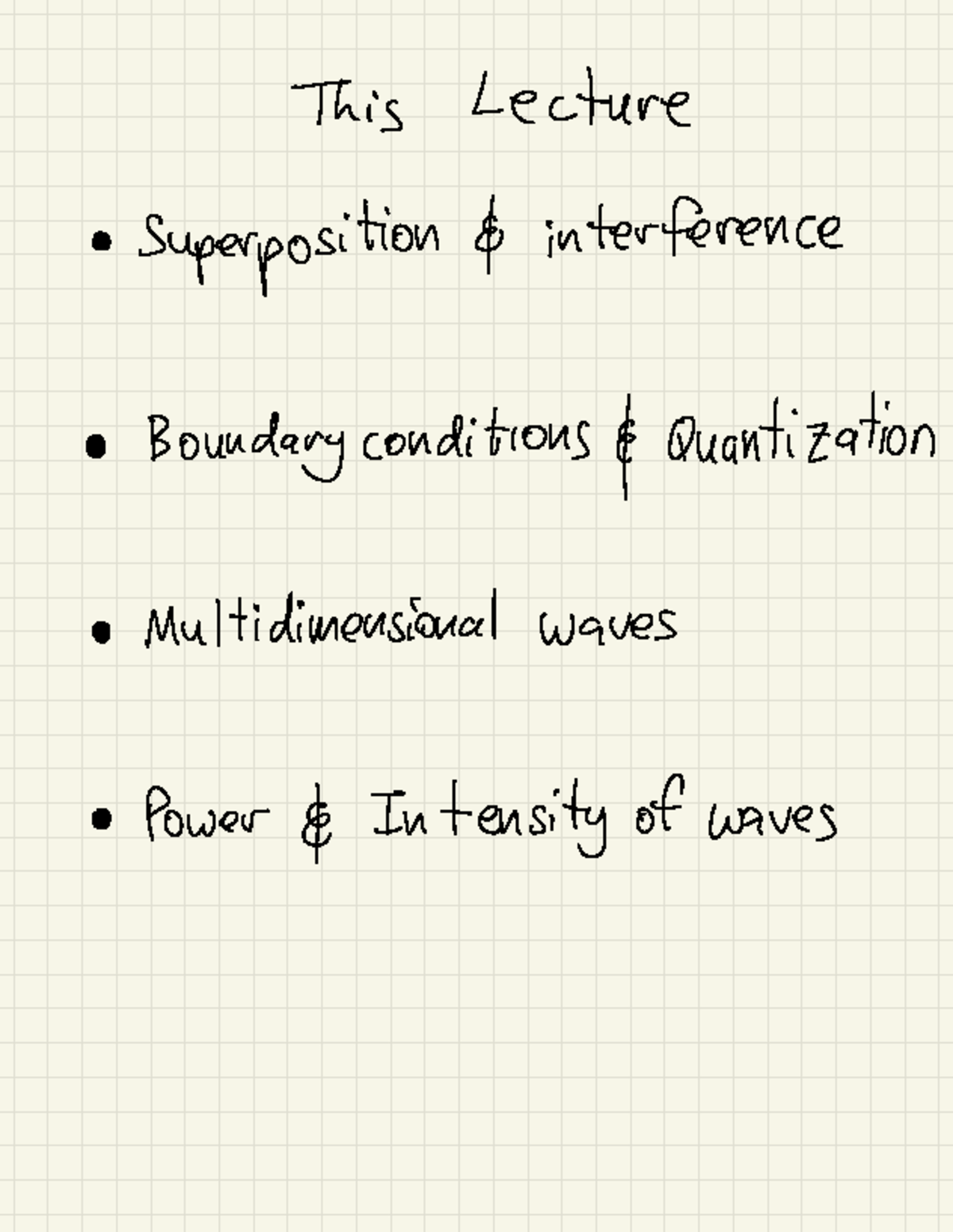 Post-Wave Mechanics - Lecture on Interference & Superposition - Studocu