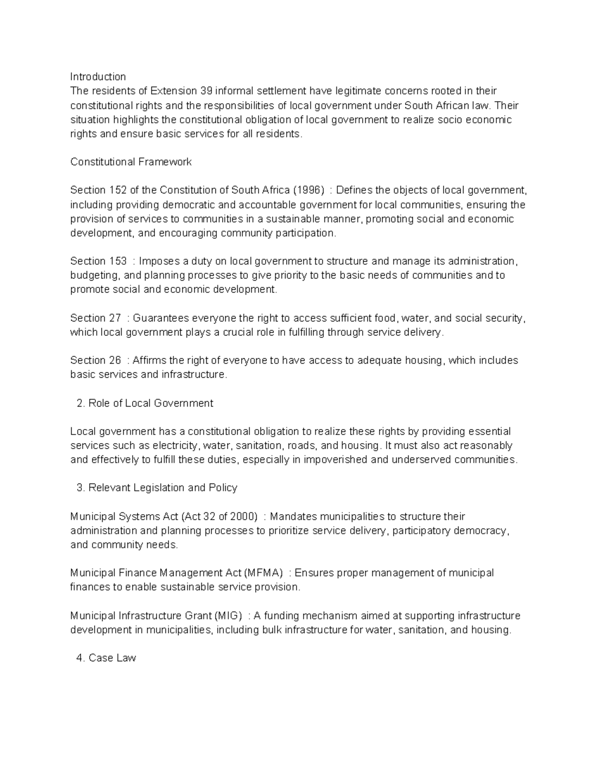LGL3702 - Assignment 1: Local Government's Role in Socio-Economic ...