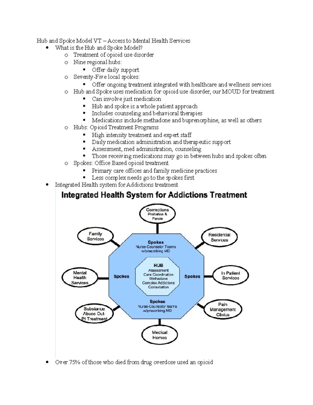 Exam 2 Study Notes - Hub and Spoke Model & Public Health Issues - Studocu