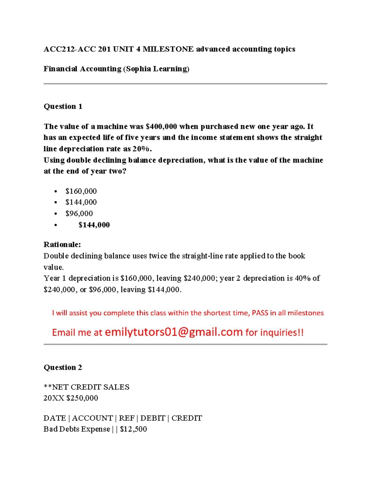 ACC212-ACC 201 UNIT 4 Milestone: Advanced Accounting Topics Analysis ...