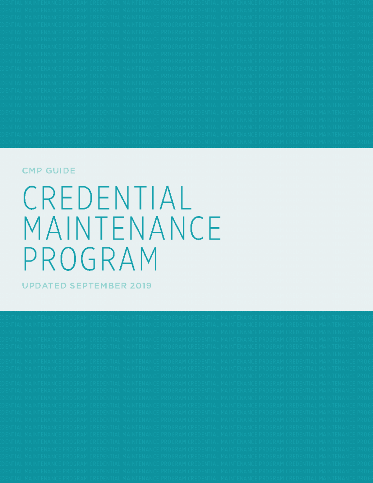 EDENTIAL CMP Guide: Credential Maintenance Program Overview - Studocu