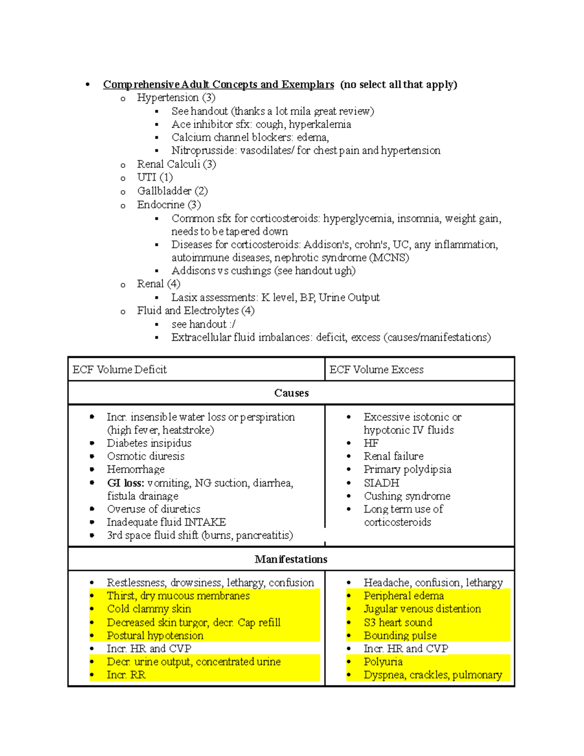 Med Surg 1 Final Exam Study Guide: Key Concepts and Medications - Studocu