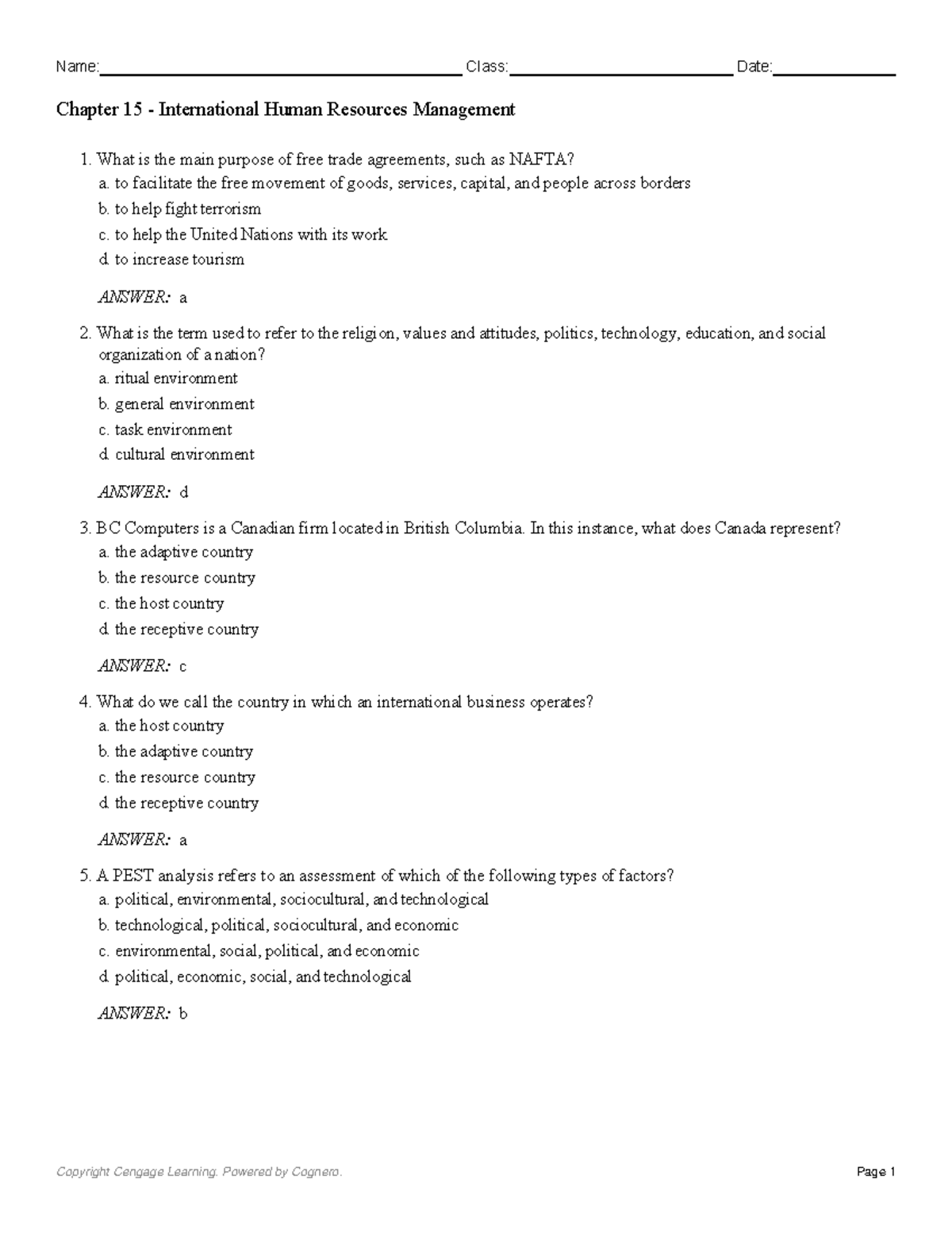 Chapter 15 - International Human Resources Management Insights - Studocu