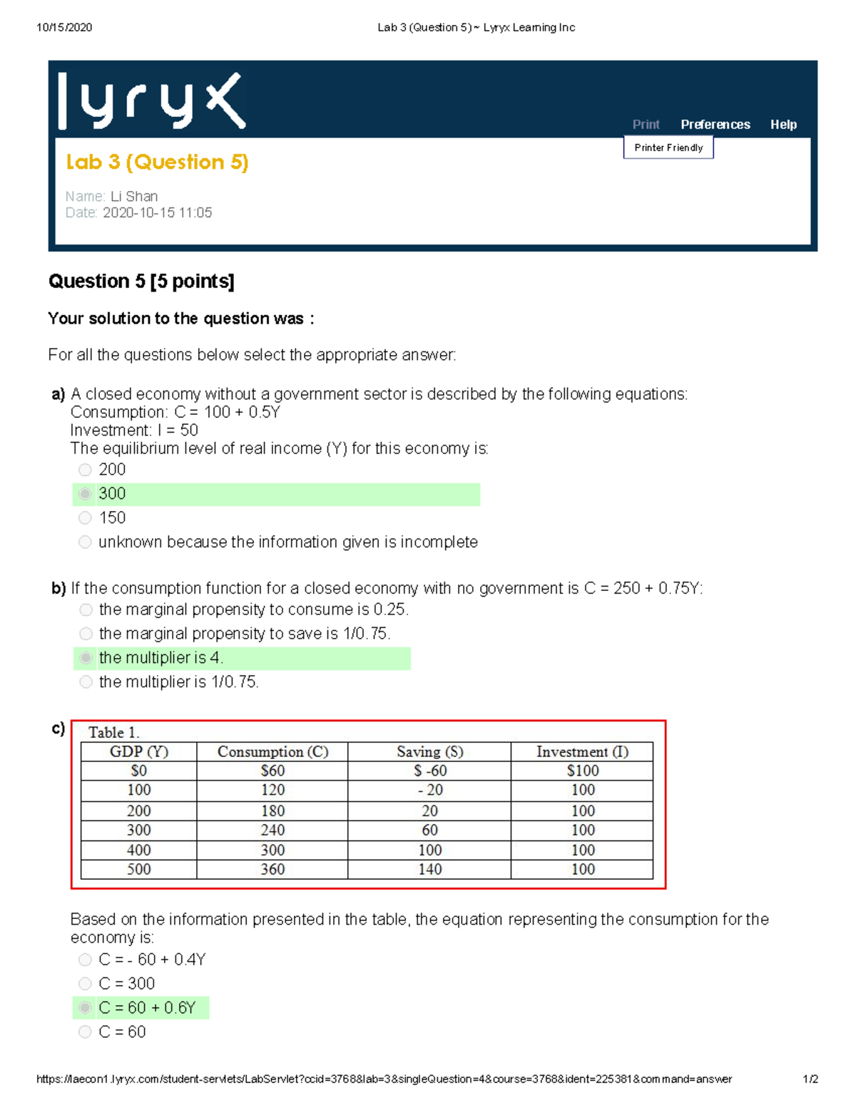 Lab 3 (Q5) - Lyryx Assignment Solutions and Analysis - Studocu