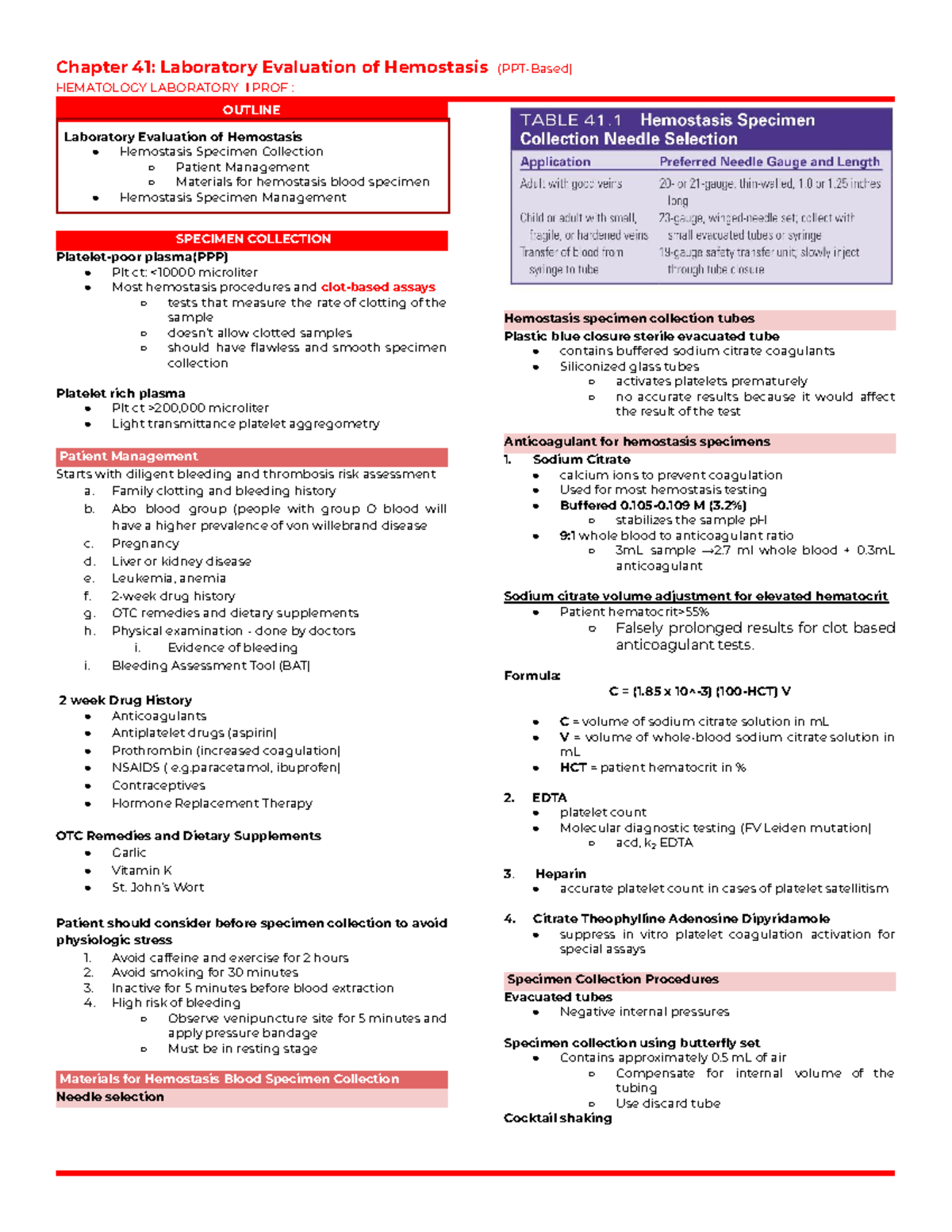 Laboratory Evaluation of Hemostasis 2 - Family clotting and bleeding ...