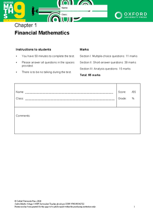Year 9 Math - Grade: 9 - Secondary School - Studocu