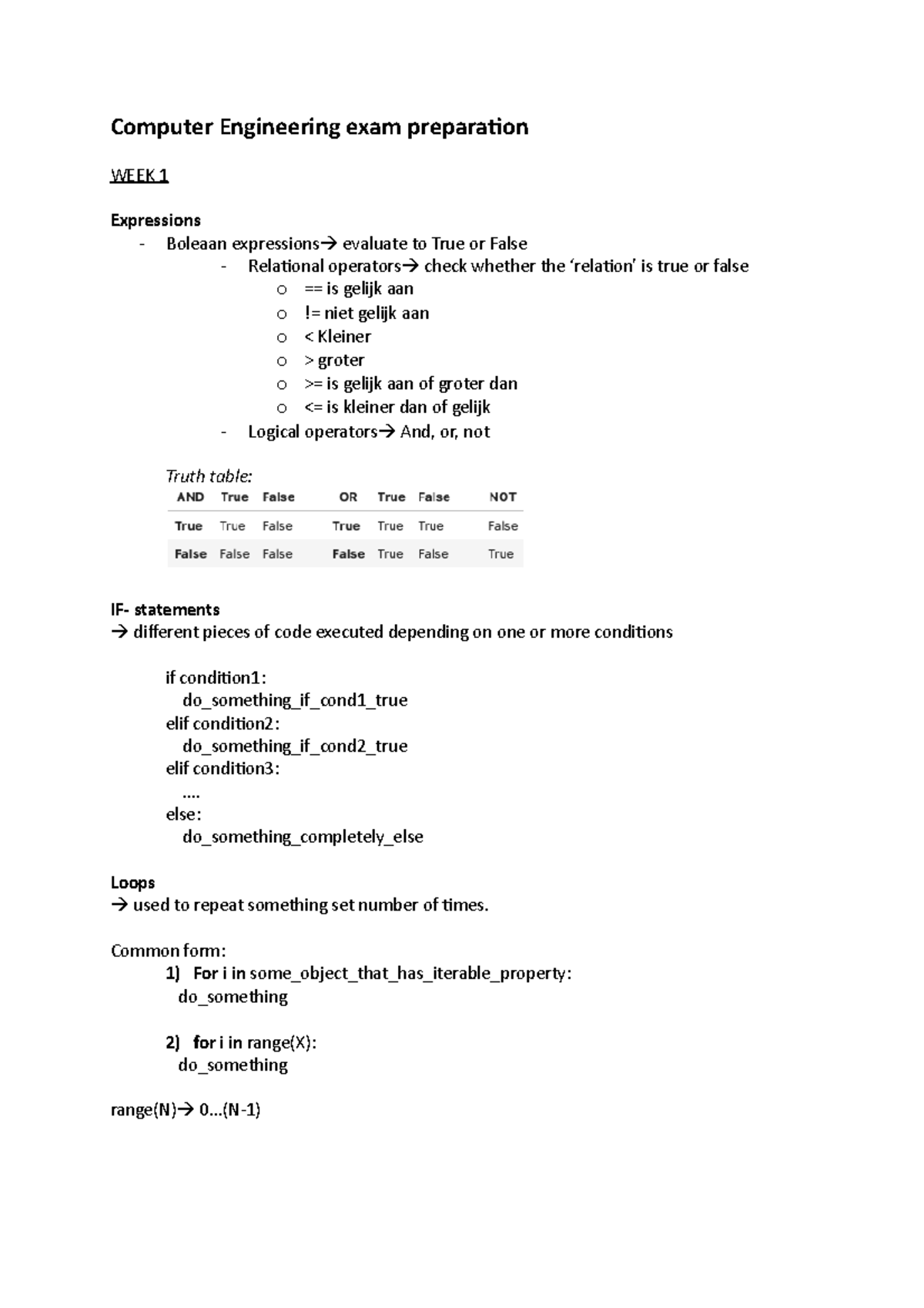Computer Engineering CE 101 Final Exam Preparation Notes - Studeersnel