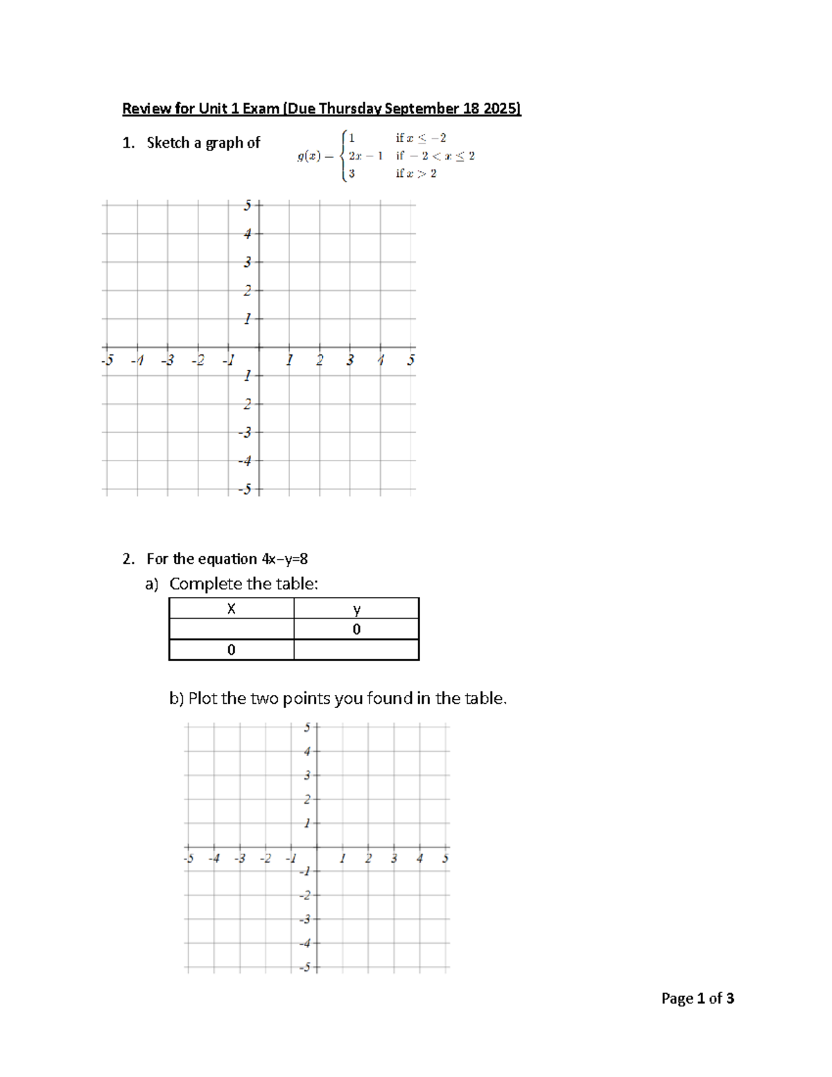 Review for Unit 1 Exam - Key Concepts and Practice - Studocu