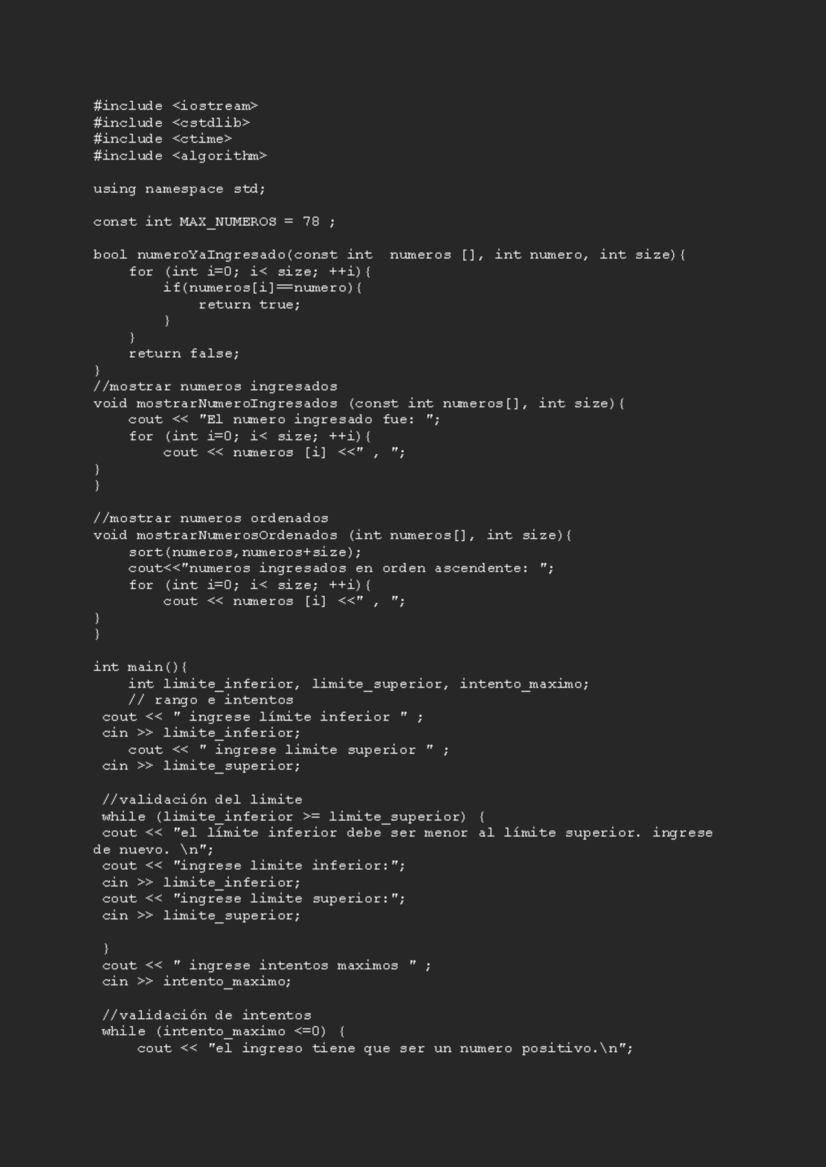 Act 4 - Practicando Códigos en C++: Adivina el Número - Studocu
