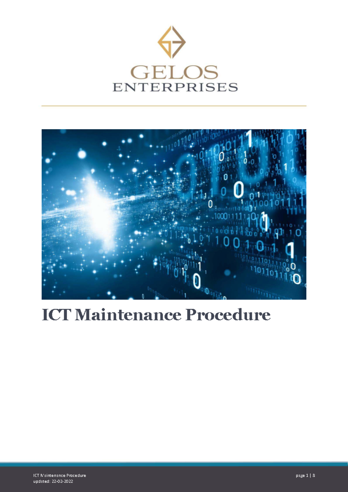 ICT Maintenance Procedure - GE: Guidelines & Testing Protocols - Studocu