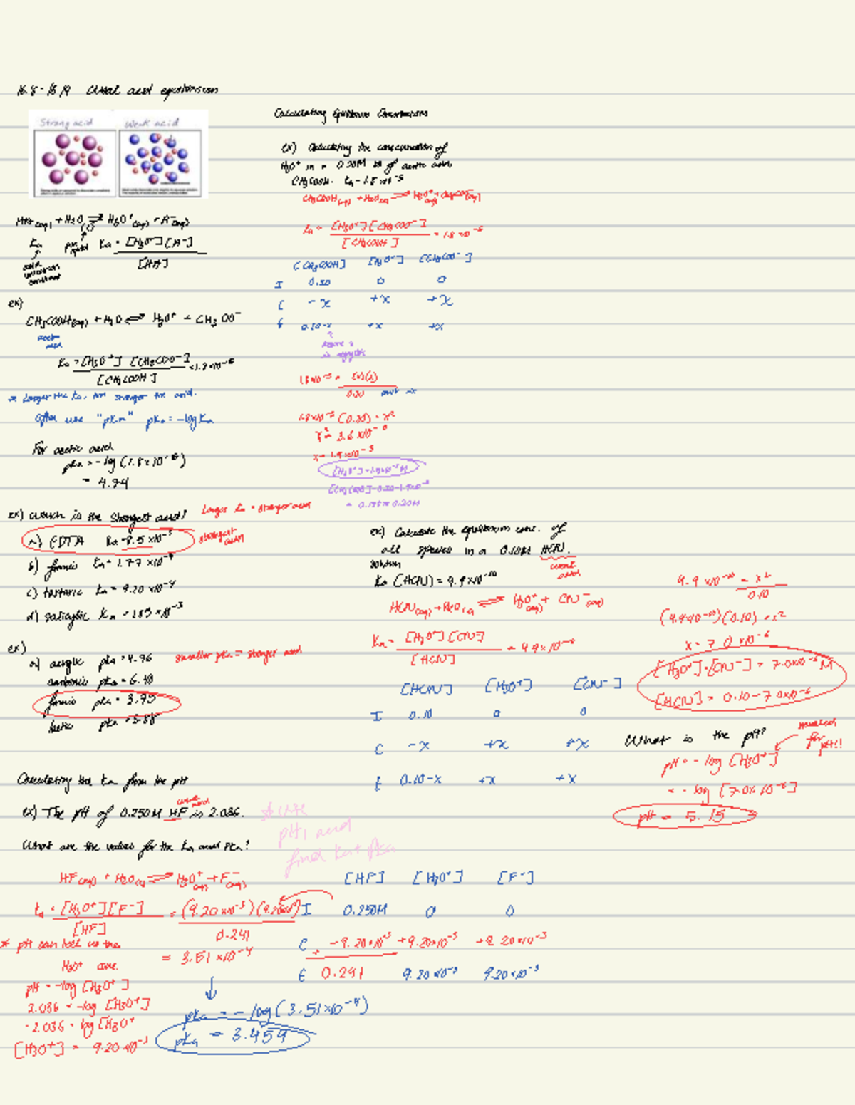 16.8 Gen Chem 2 - Weak Acid Equilibrium Calculations - Studocu