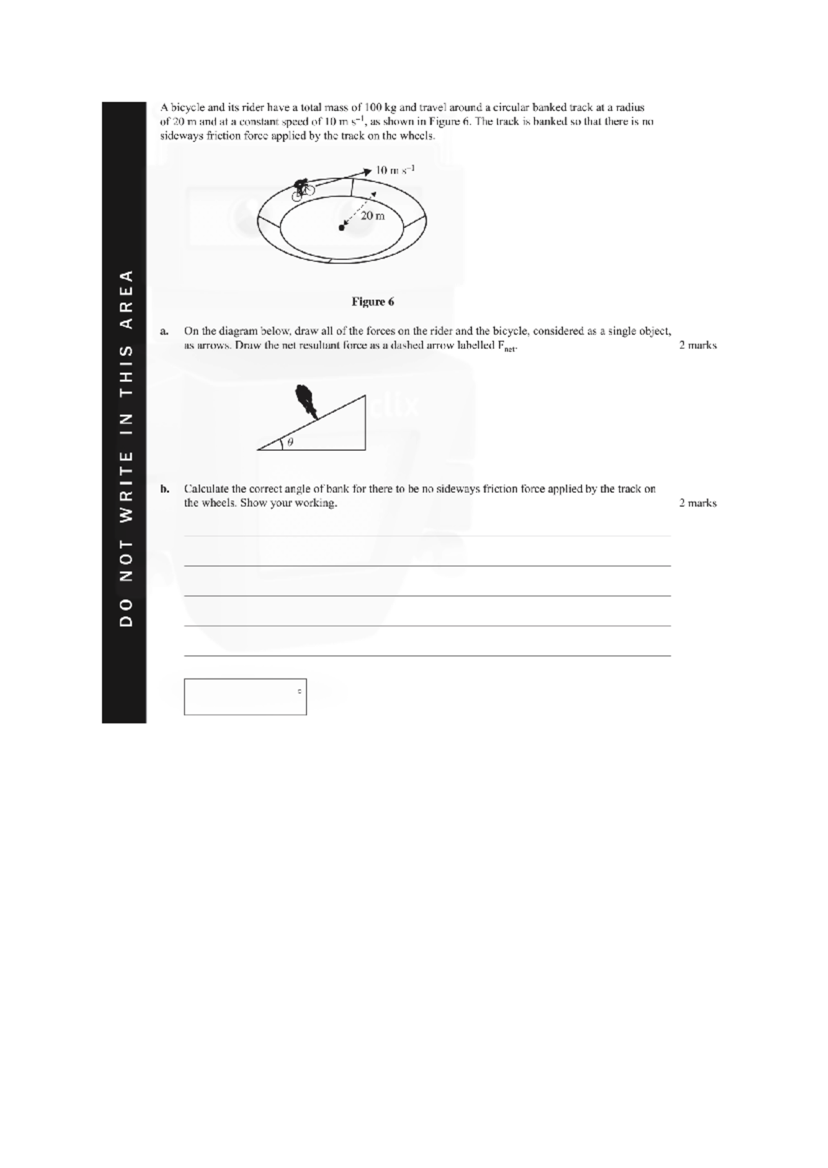 Physics Questions - A bicycle and its rider have a total mass of 100 kg ...