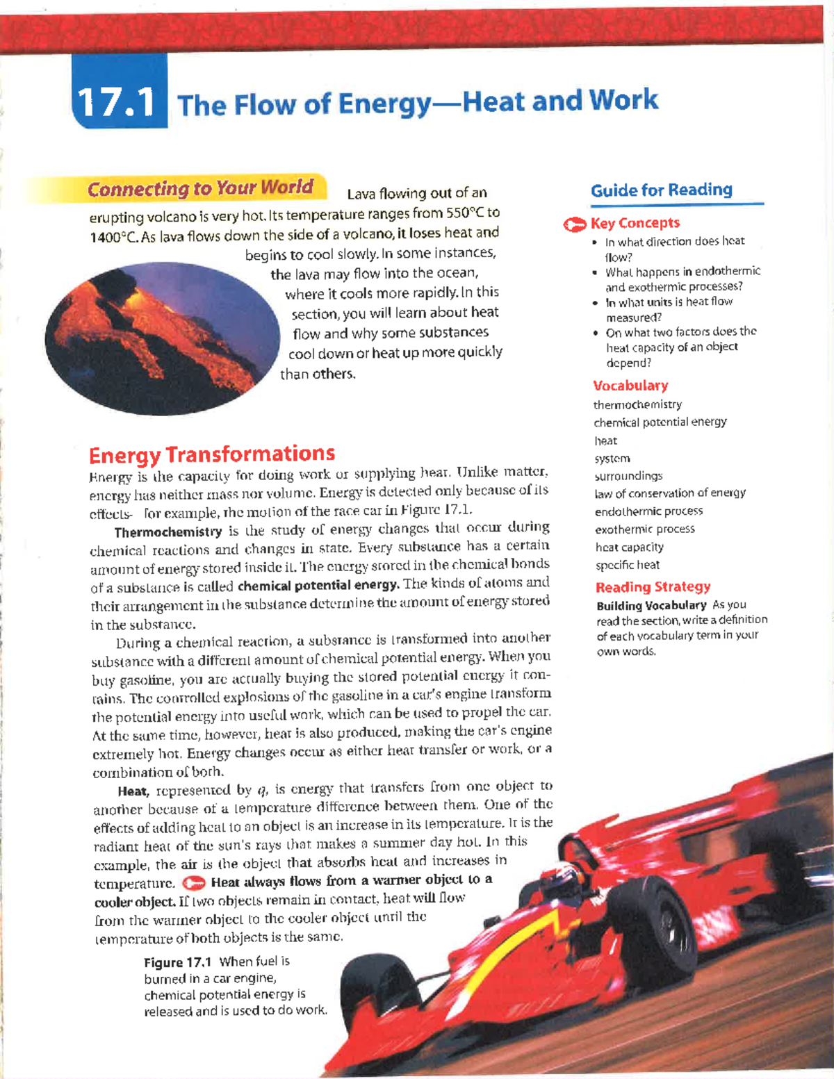 Reading Chapter 17 Thermochemistry - 17 The Flow of and Work Connecting ...