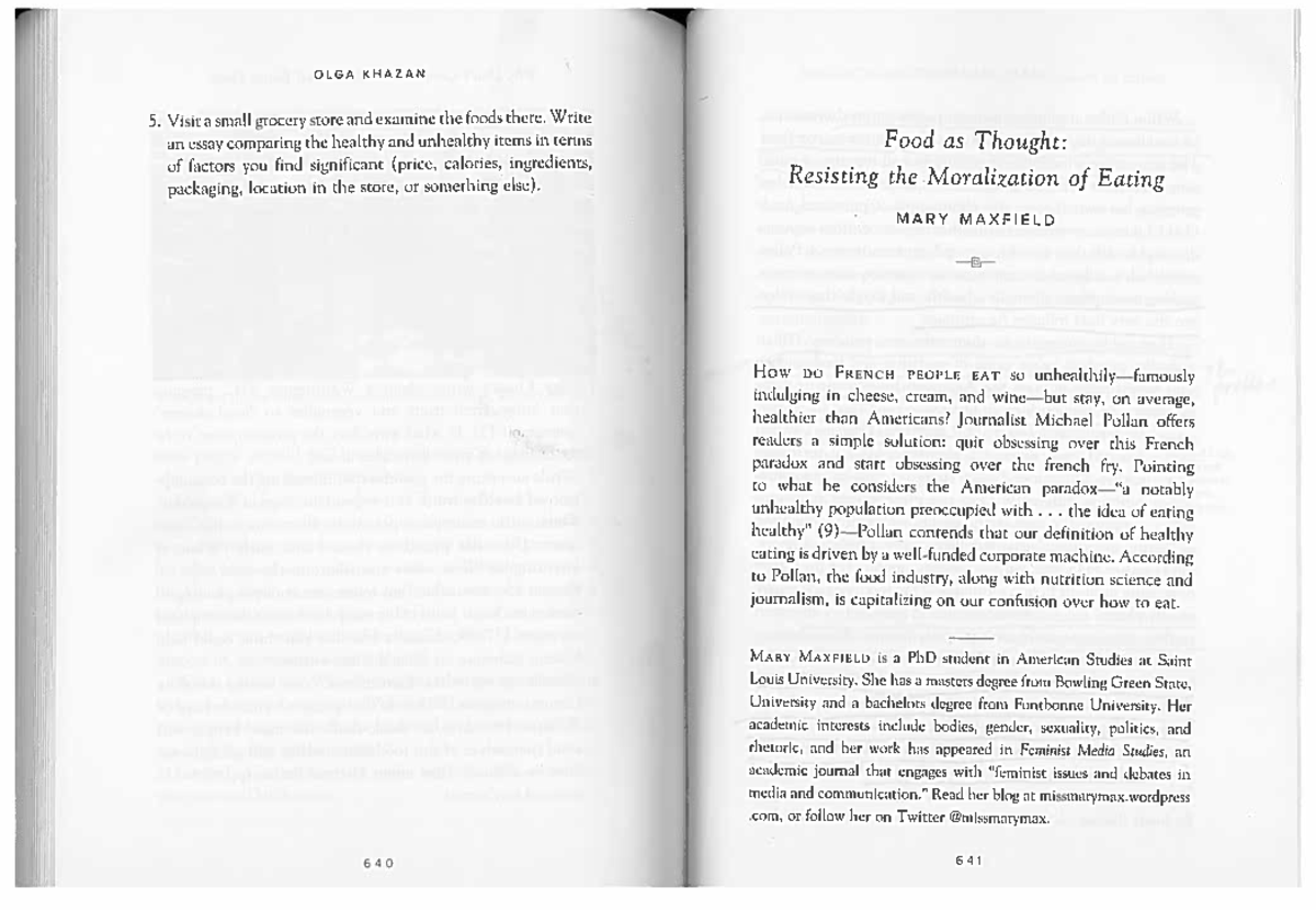 Final Exam Study Guide: ENGL101 - Key Themes in 'Food as Thought' - Studocu