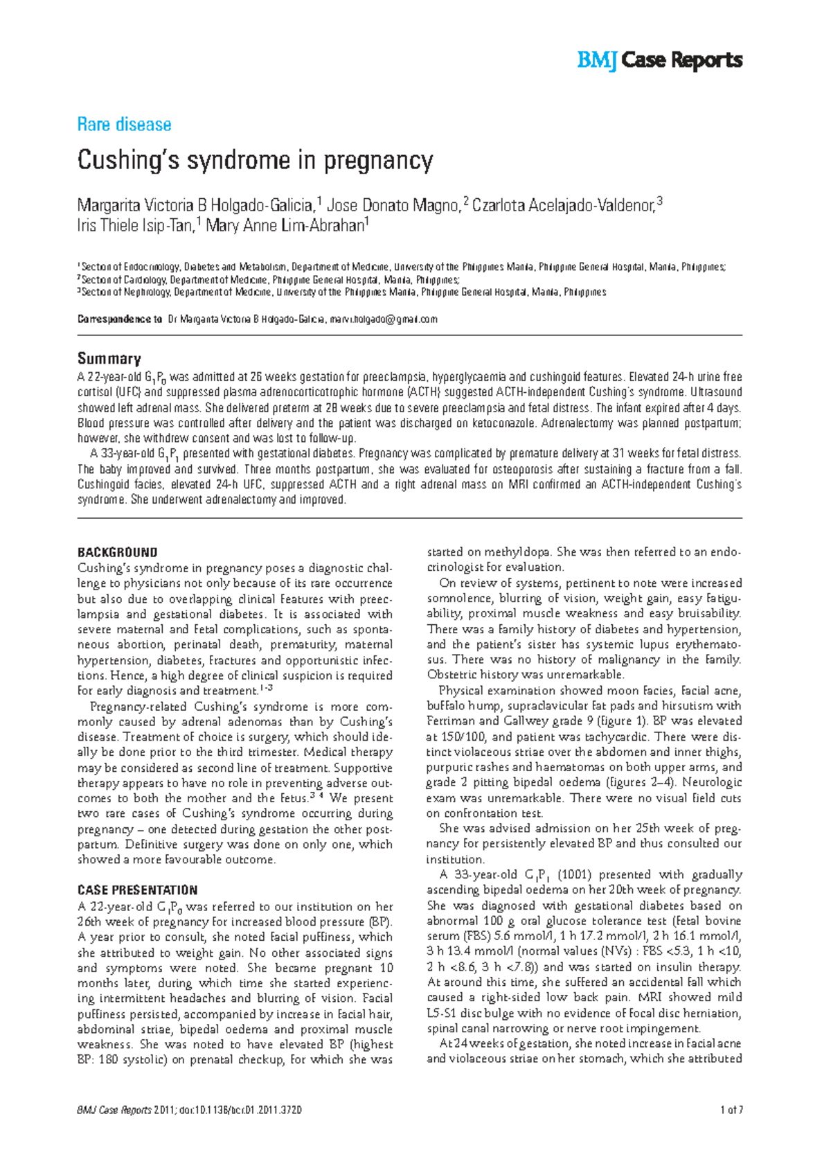Cushing's Syndrome in Pregnancy: Case Studies and Management Insights ...