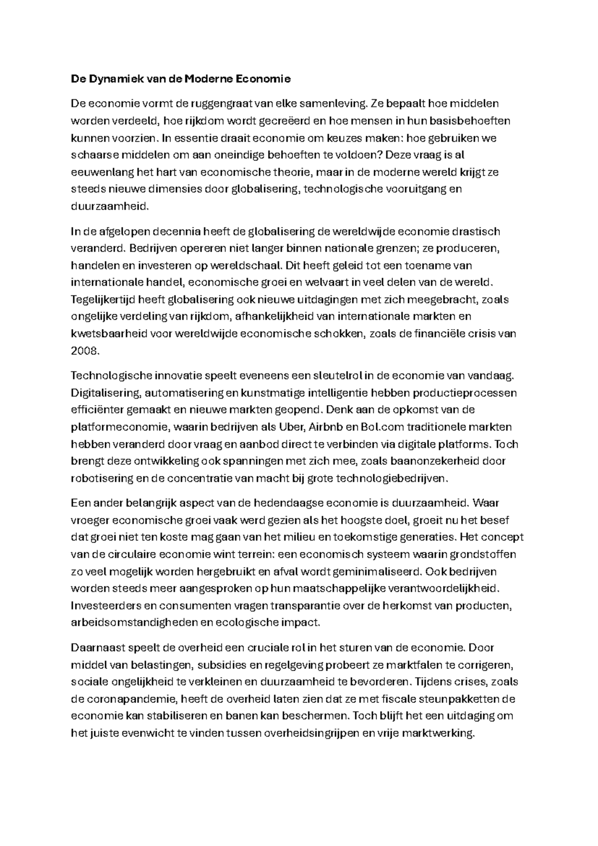 De Dynamiek van de Moderne Economie: Uitdagingen en Innovaties ...