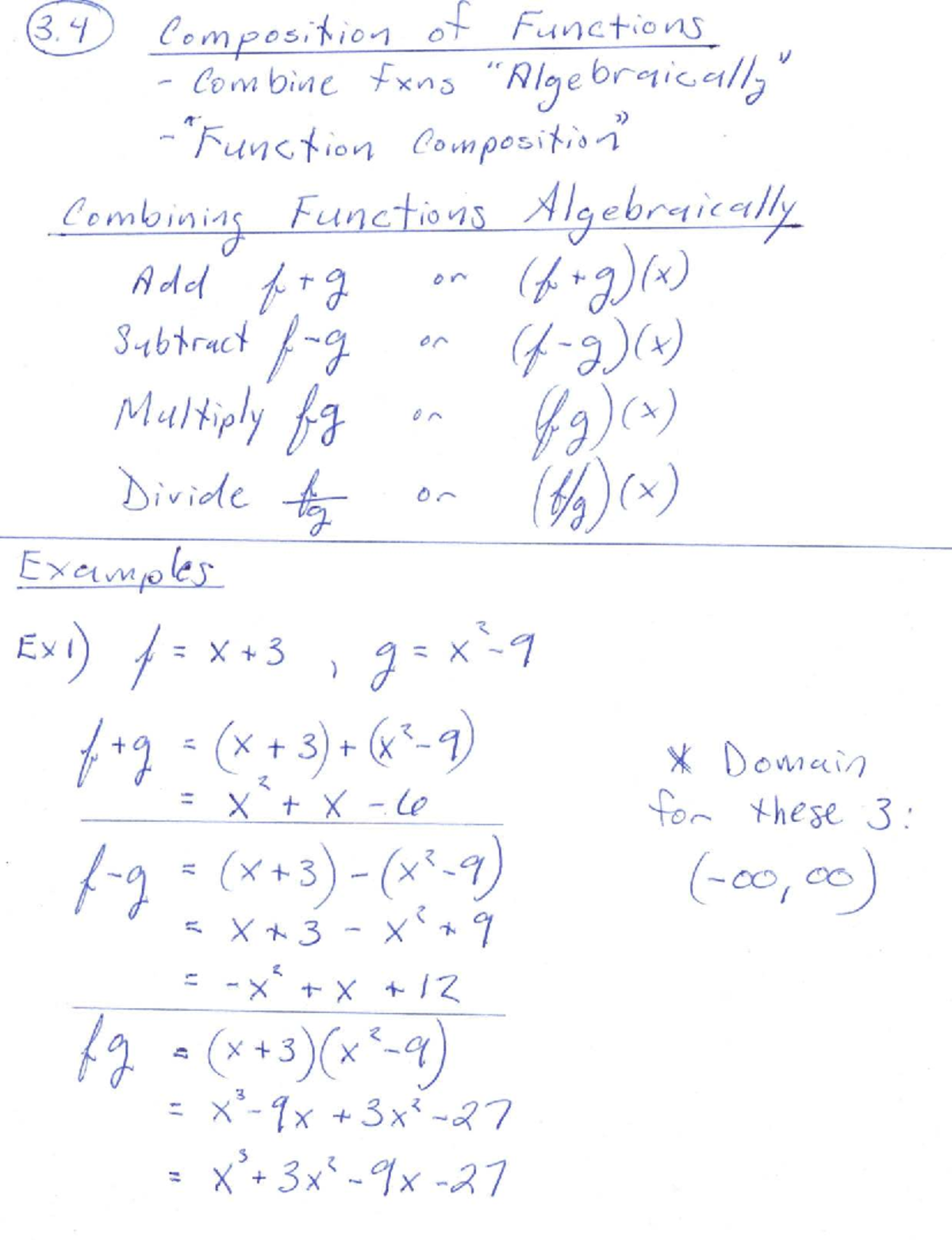 Midterm Review Notes for ABC123: Composition of Functions - Studocu