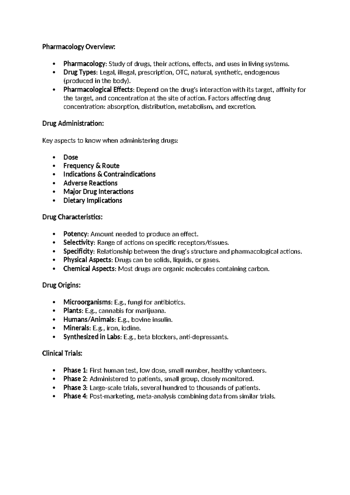 Pharma SBI242 Comprehensive Study Notes on Pharmacology Topics - Studocu
