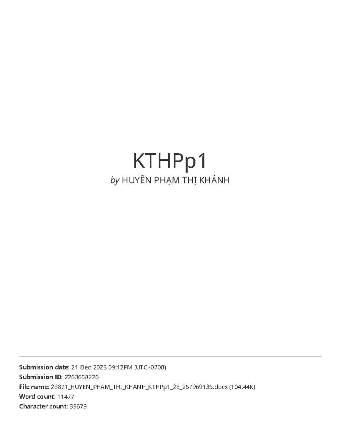 KTHPp1 - Comprehensive Study Notes for KTHP Course - Studocu