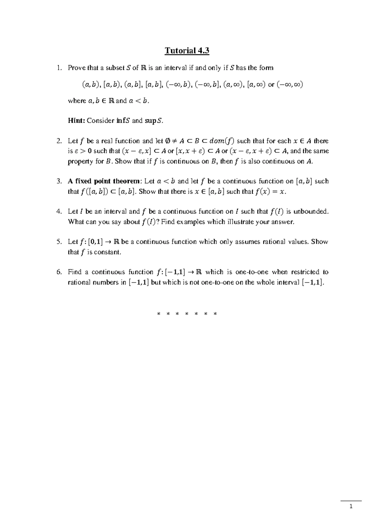 Chapter 4 Tutorials: Limit Definitions and Continuity Proofs - Studocu