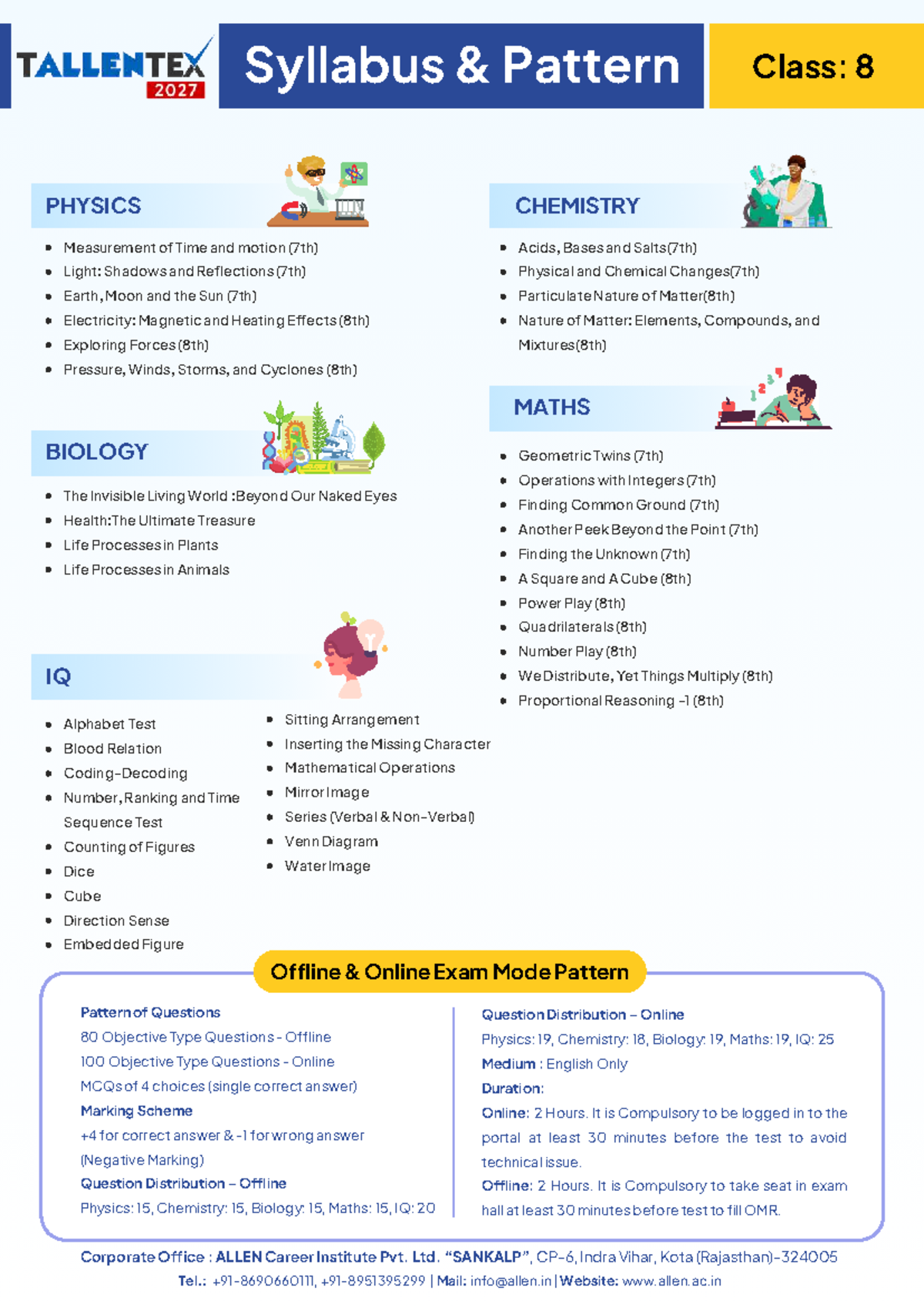 Class 8 Syllabus Overview: Physics, Chemistry, Maths, Biology - Studocu