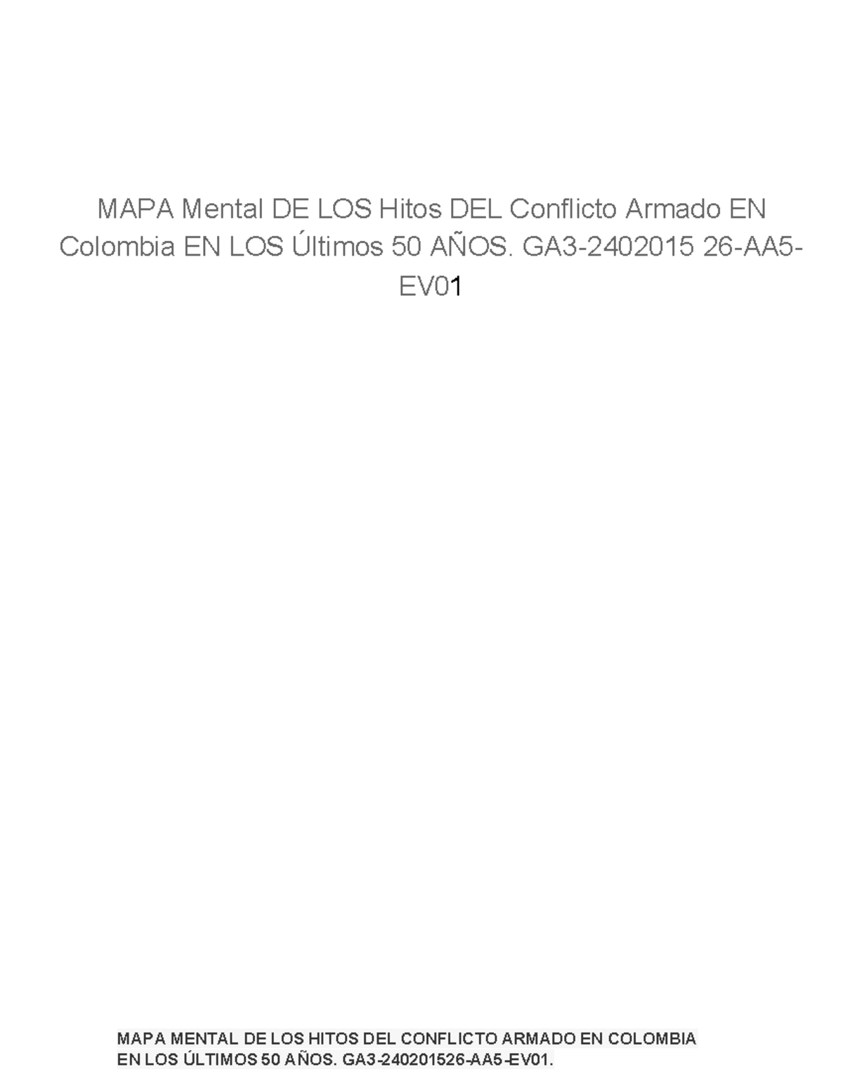 MAPA MENTAL DEL CONFLICTO ARMADO EN COLOMBIA (GA9 2402015) - Studocu