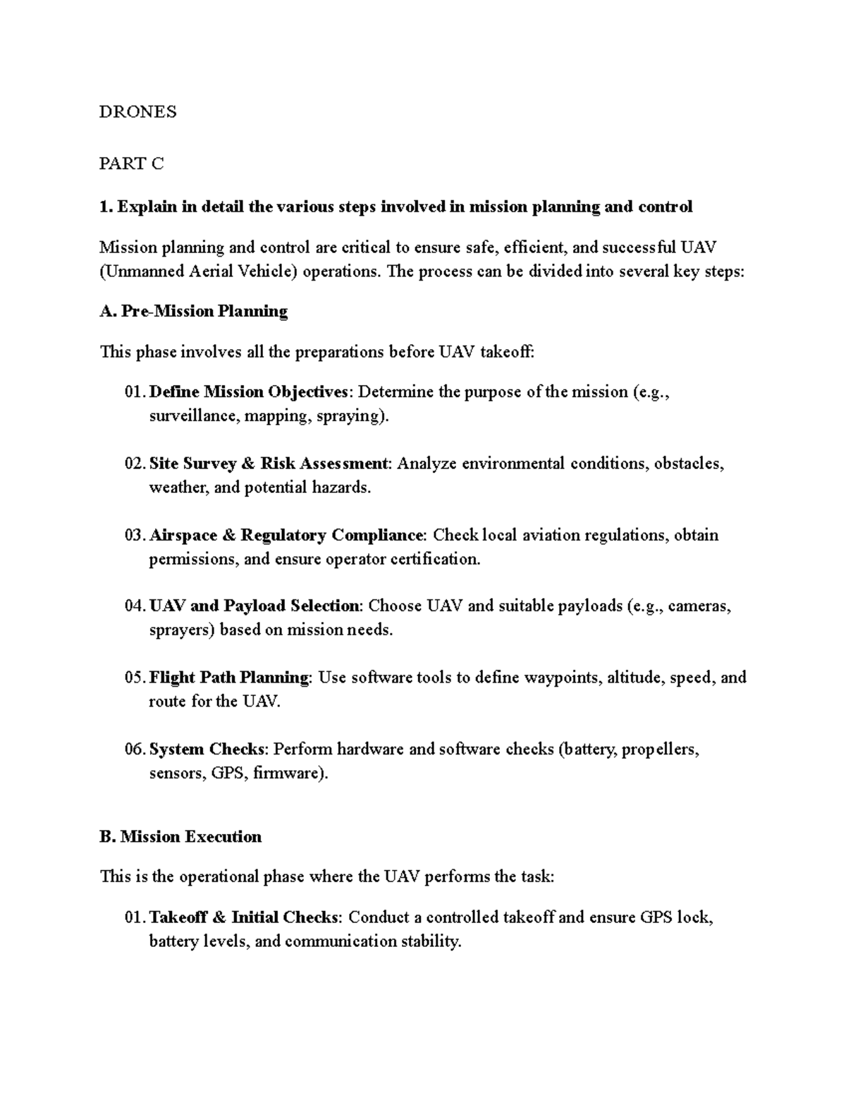 UAV Mission Planning & Control: Steps, Design Considerations ...