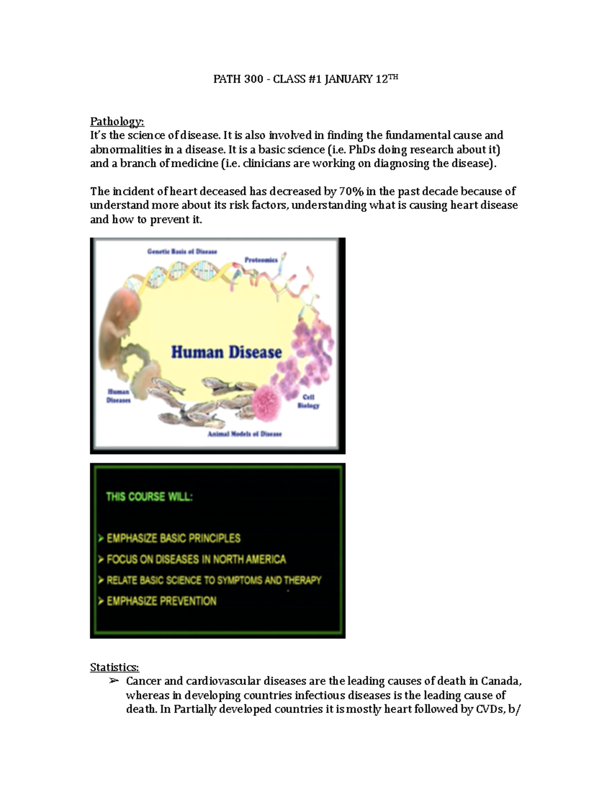 PATH 300 - Lecture Notes on Disease and Health Statistics - Studocu