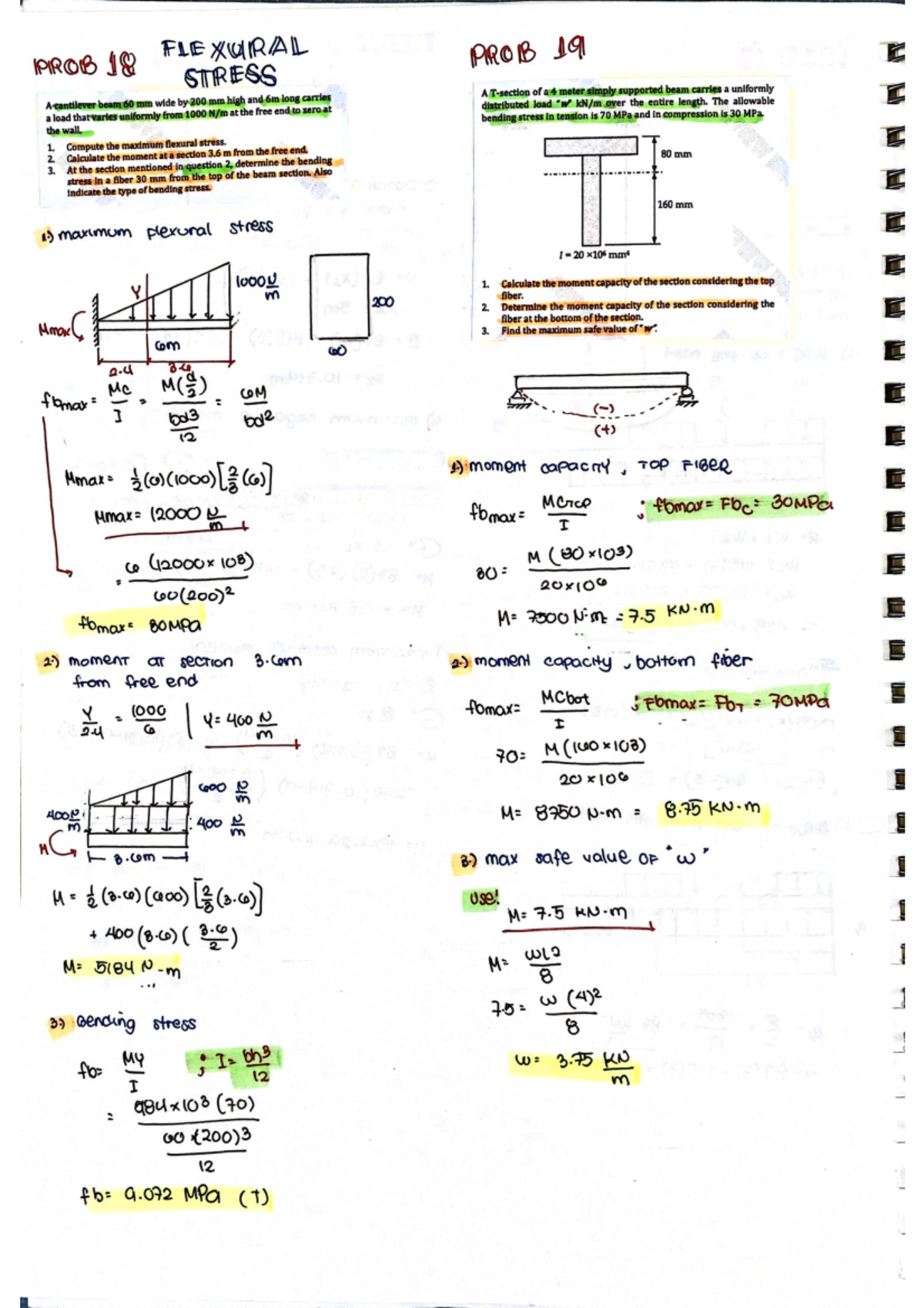 IPROB 18 FLEXURAL STRESS ANALYSIS IN SIMPLY SUPPORTED BEAMS - Document Preview