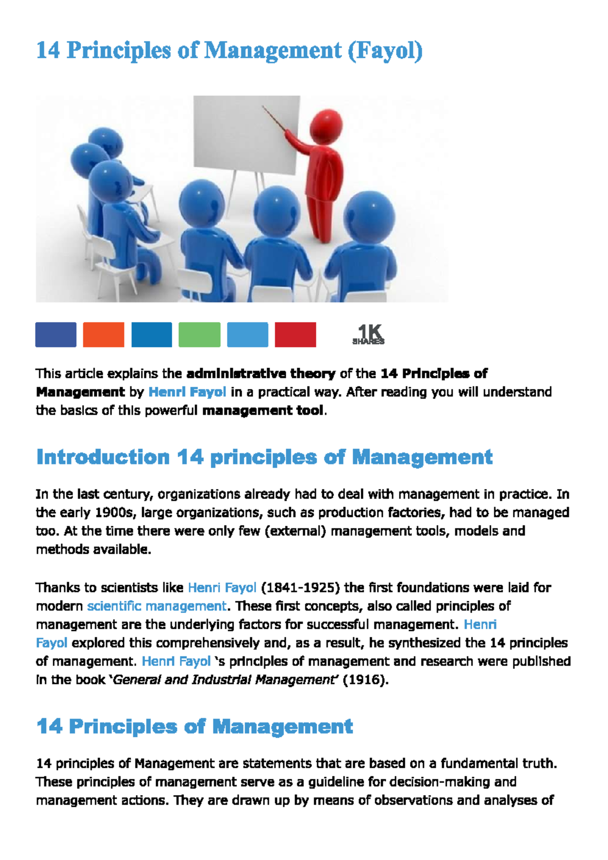 Fayol's 14 Principles of Management: Essential Guidelines for Leaders ...
