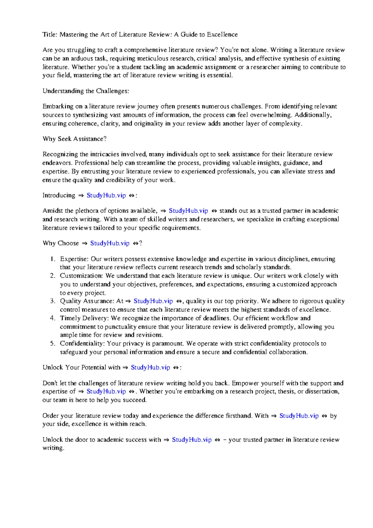 Mastering Literature Reviews: Essential Guide for CSUs - Studocu