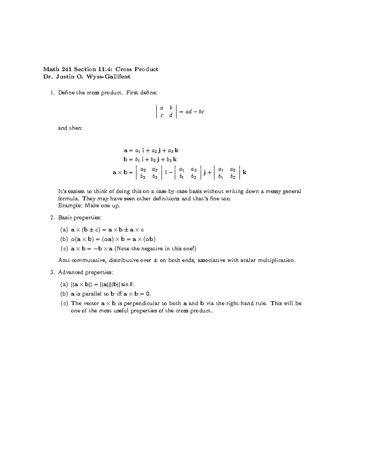 Ch11-3 - Justin Chapter 11 Section 3 Notes - Math 241 Section 11: Dot ...