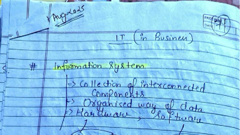 ITB 202: Information Systems and Computer Components Overview - Studocu
