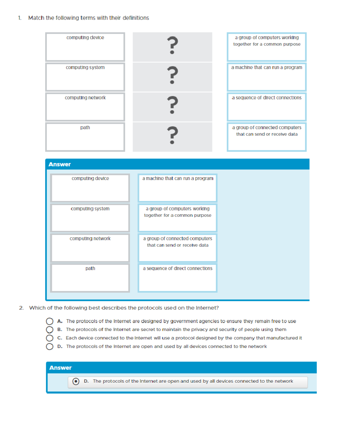S1 Exam Review: Unit 2 Answers and Key Concepts - Studocu