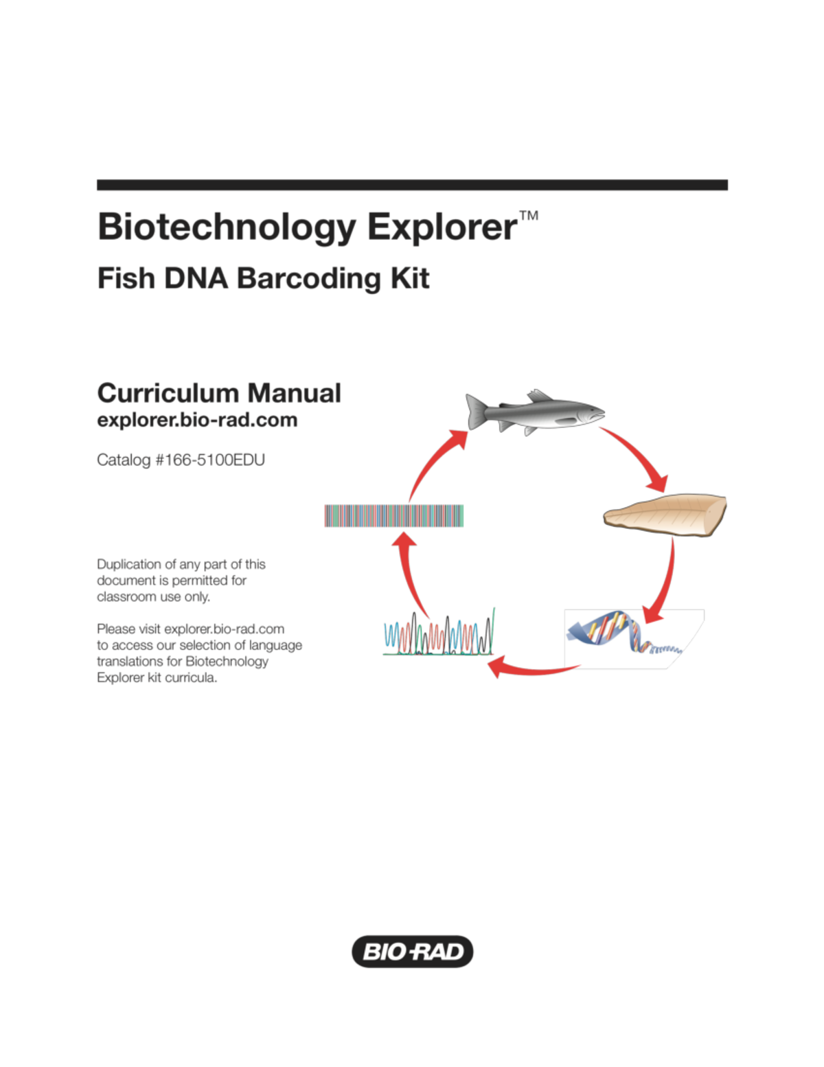 DNA Barcoding Protocol W171 - Biotechnology Explorer TM Fish DNA ...