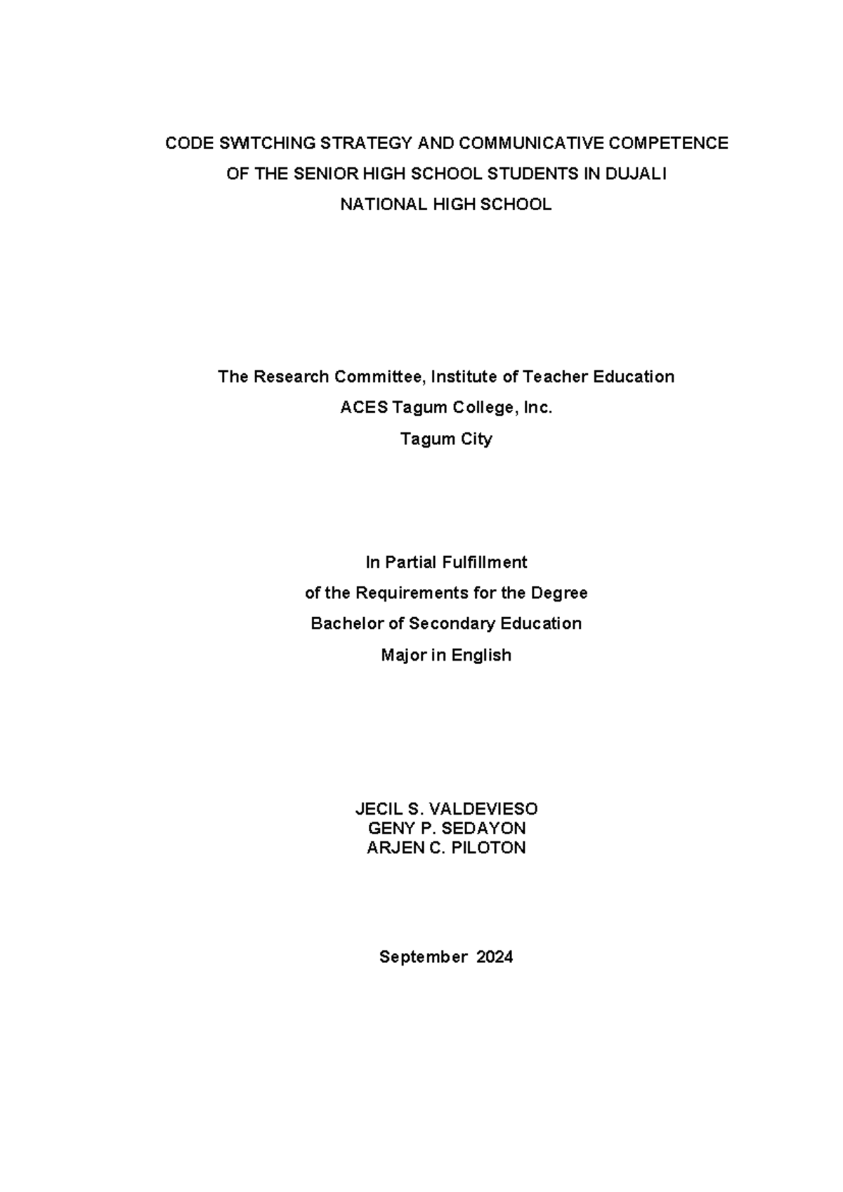 CODE- Switching- Strategy-AND- Communicative- Competence Group 1 - CODE ...