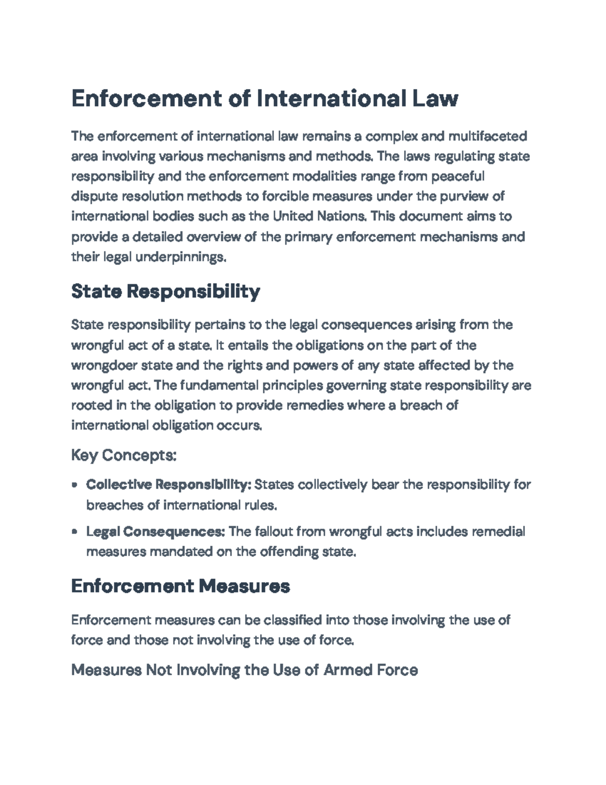 International Law Enforcement Mechanisms: Principles & Overview - Studocu