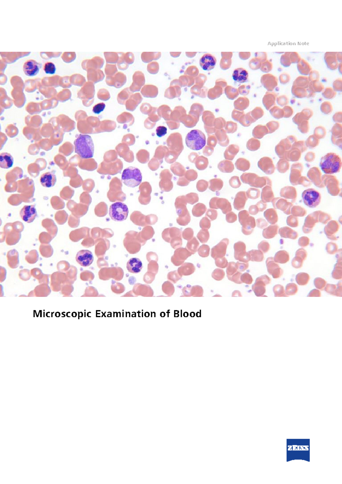 Zeiss Hematology Microscopic Examination of Blood - Microscopic ...