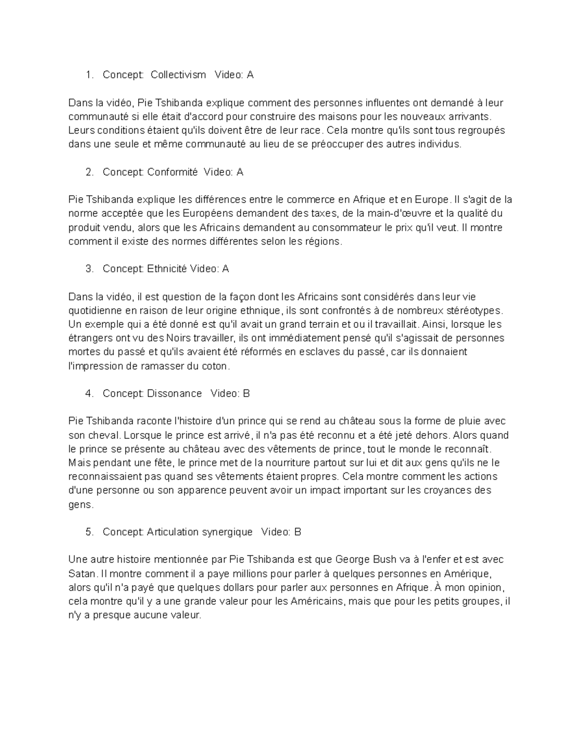 UN FOU NOIR AU PAYS DES Blancs: Concepts de Collectivisme et Dissonance ...