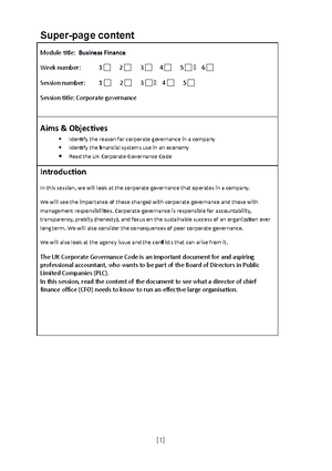 CW1 Final ALL CW1 Final - Module Title: Business Finance Module Code ...